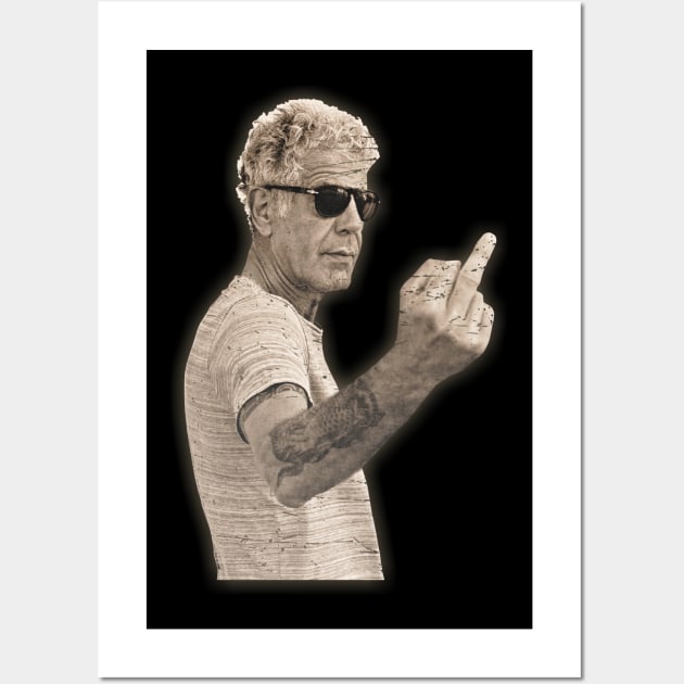 anthony bourdain Wall Art by small alley co